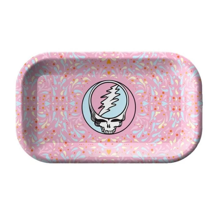 Photograph of product: BlBlazy Susan X Grateful Dead | Small Rolling Tray | Pink/Blue