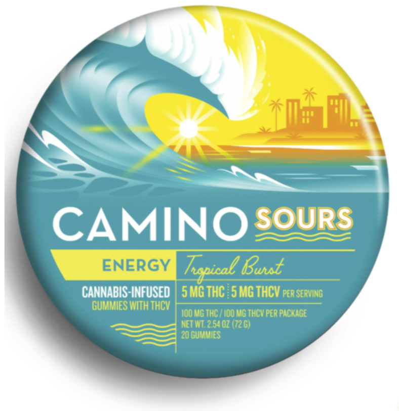 Photograph of product: Tropical Burst | 1:1 | TH-oui:TH-ouiv Sour Gummies | 20pk 200mg