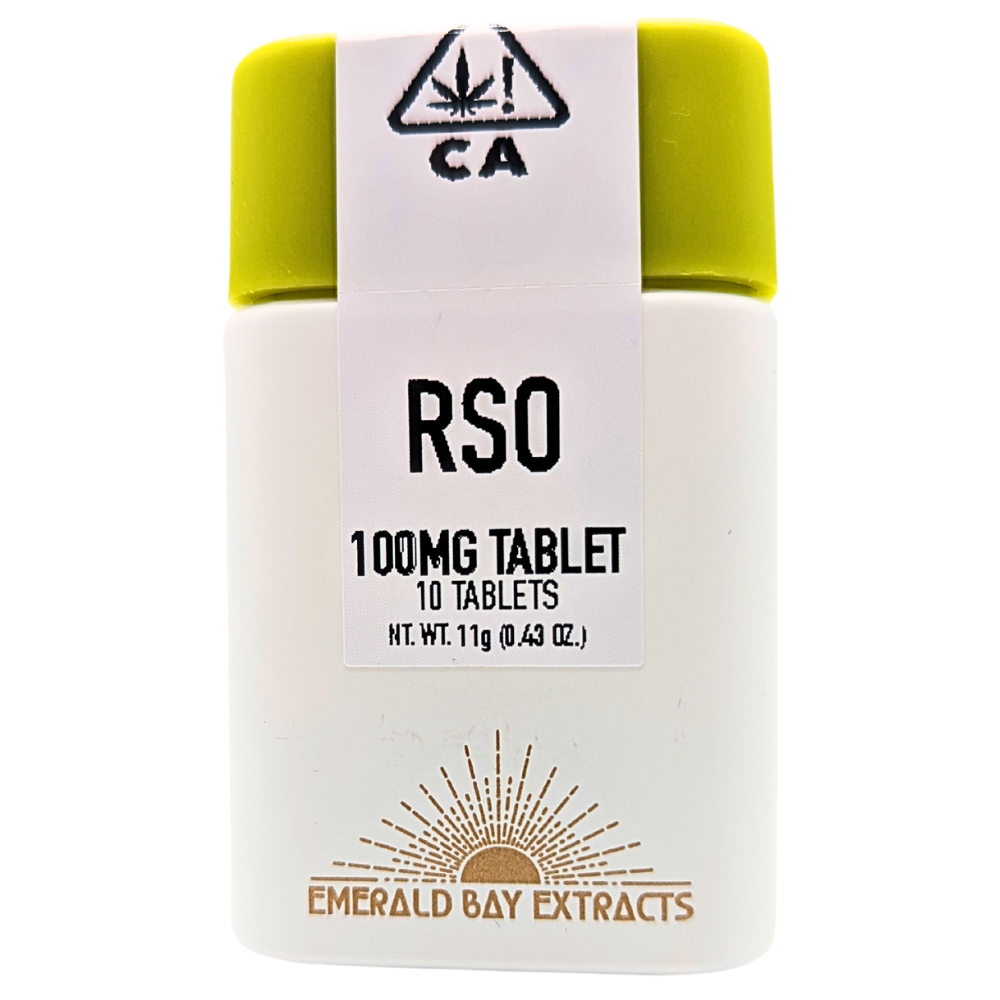 Photograph of product: Emerald Bay Extracts Tablets 100mg (1000mg) - Sour Cherry (H)