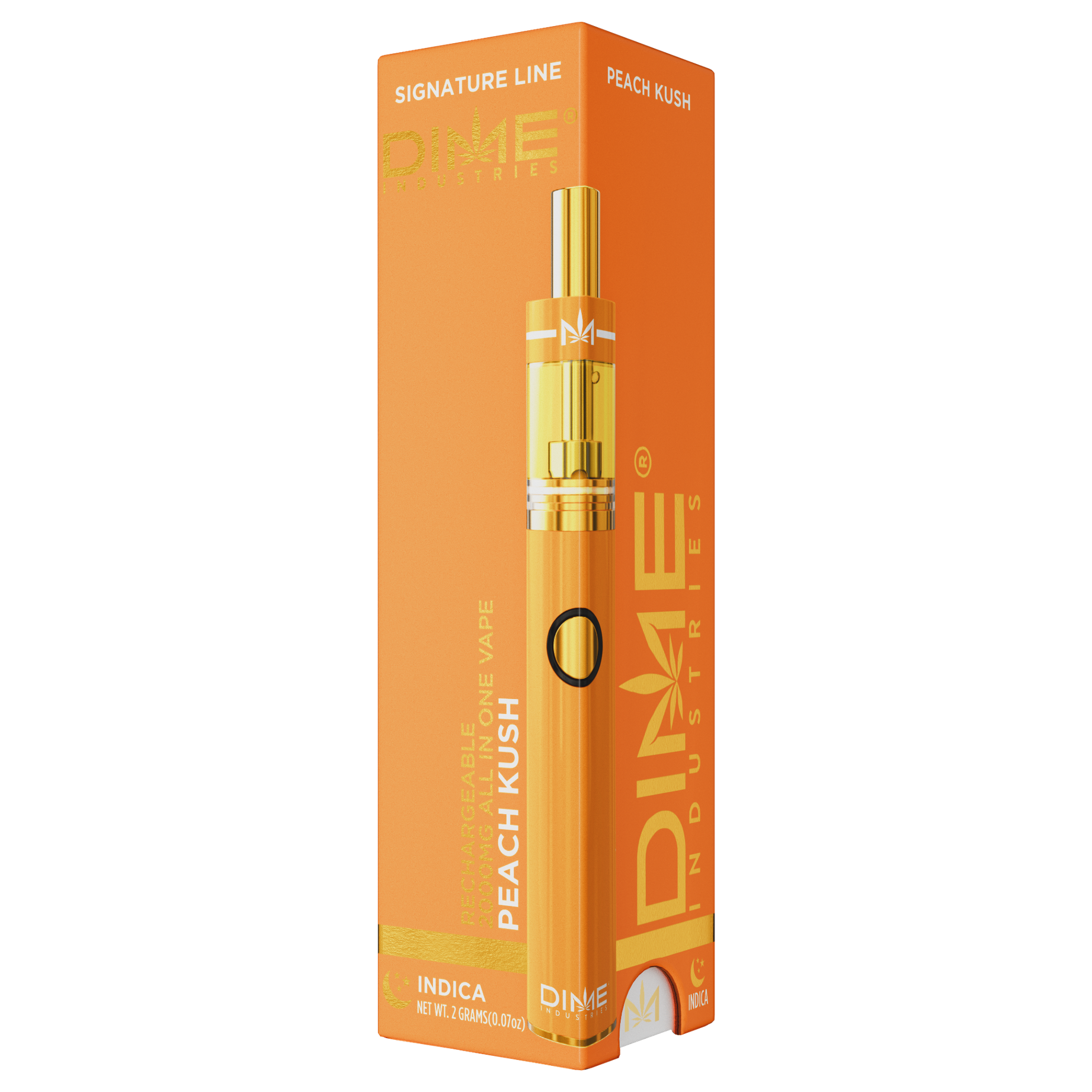 Photograph of product: Dime Signature All-In-One Disposables - Peach Kush
