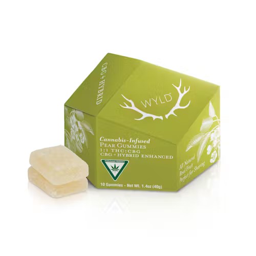 Photograph of product: Wyld - Gummies - Pear 1:1 - 200mg - 10pk