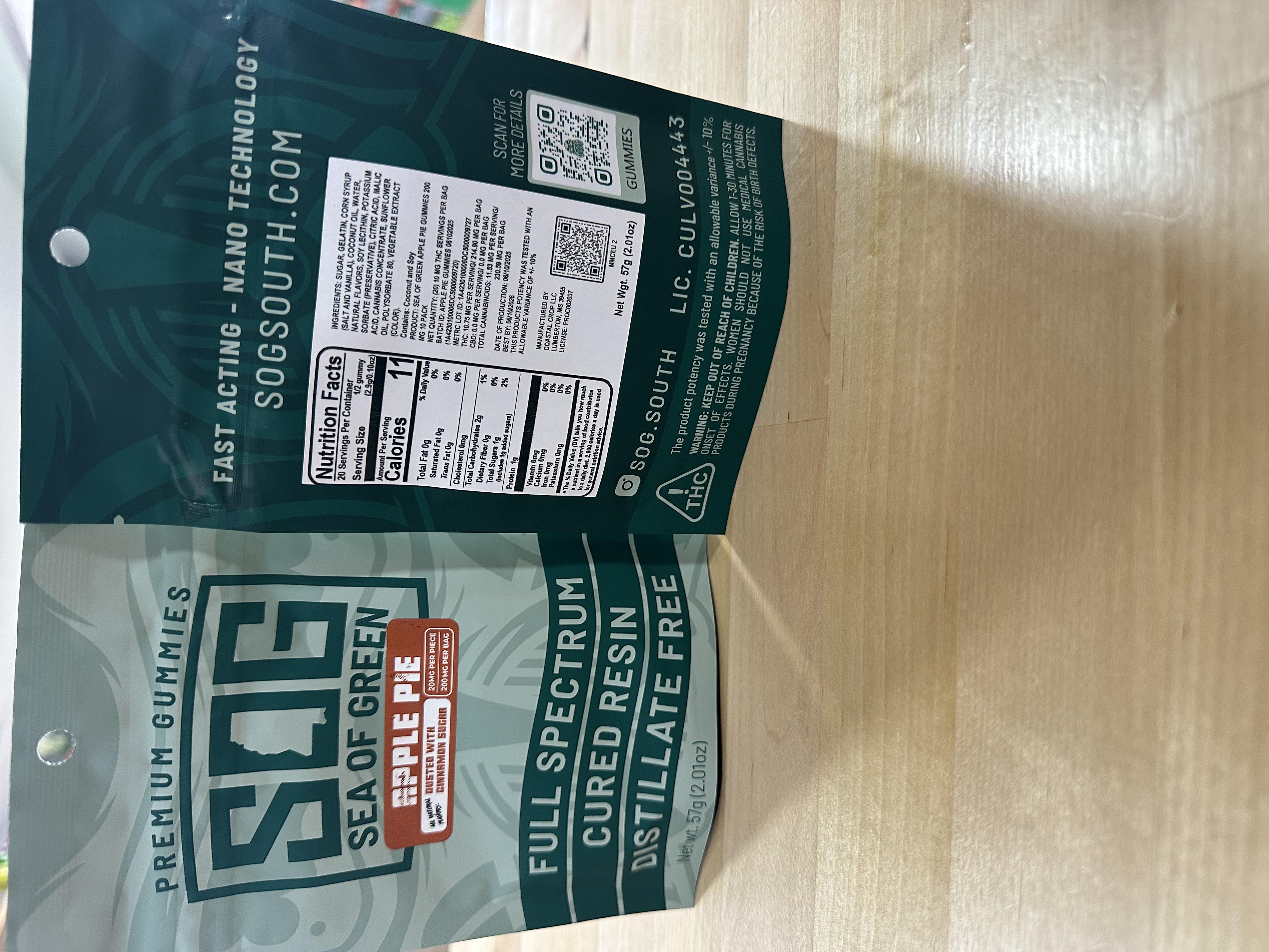 Photograph of product: SOG- Apple Pie Gummies 200mg