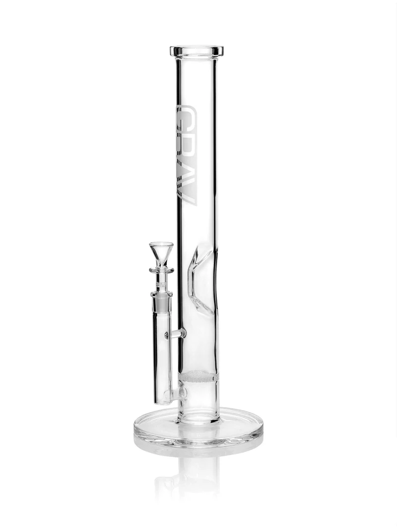 Photograph of product: GRAV | Large, Clear Straight Base w/ Disc Water Pipe | Bong
