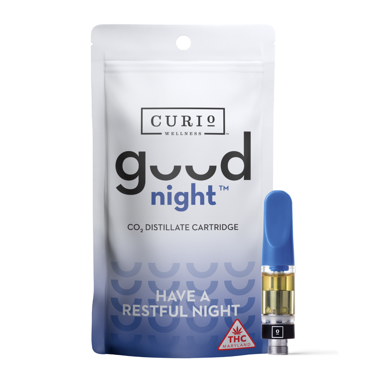 Photograph of product: Good Night (I) - Curio Wellness - 0.5g Vape Cart