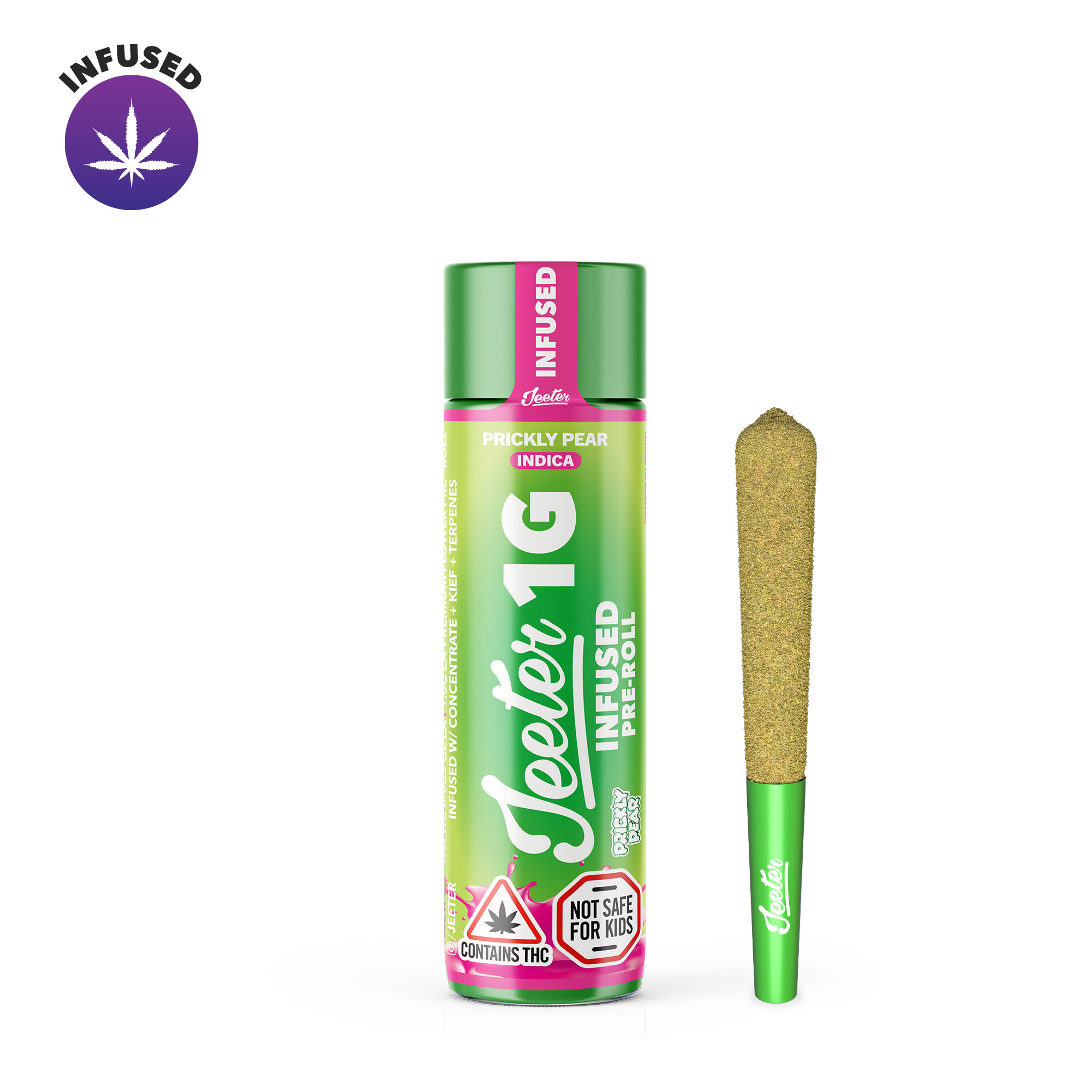 Photograph of product: 1G Jeeter Infused Pre-roll - Prickly Pear