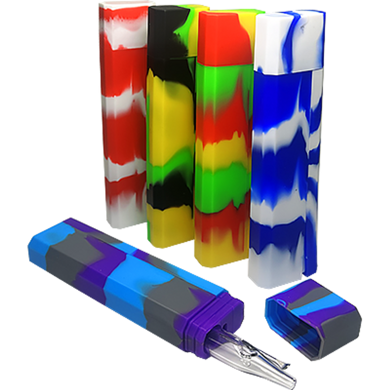 Photograph of product: Silicone Dabout Honey Dab Straw Kit