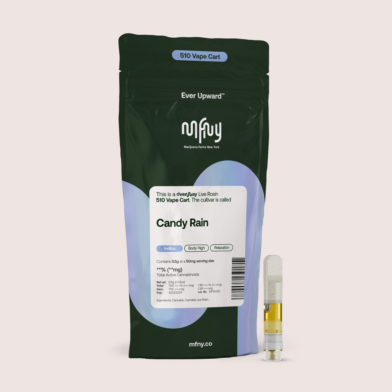Photograph of product: Candy Rain 510 | Live Rosin | 0.5g