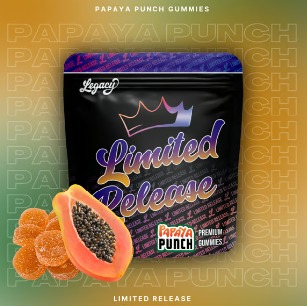 Photograph of product: Papaya Punch Gummies 100mg 10pk