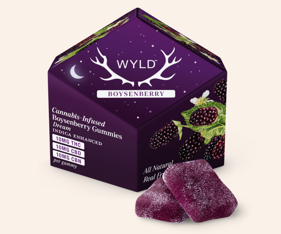 Photograph of product: Wyld | Boysenberry 1:1:1 Thc:Cbd:Cbn + Oui'd   100 Mg