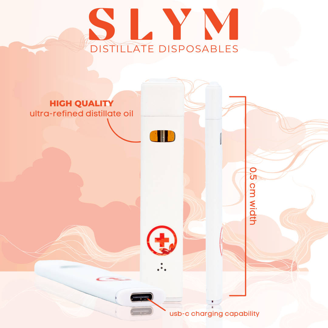Photograph of product: Pure Ohio | Peaches & Cream | .5g SLYM Disposable