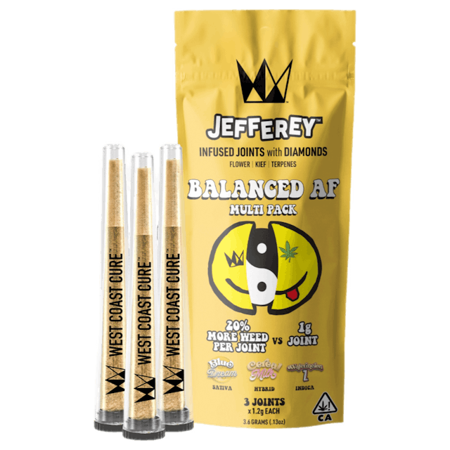 Photograph of product: Balanced AF Pre-Roll 3pk 3.6g - 