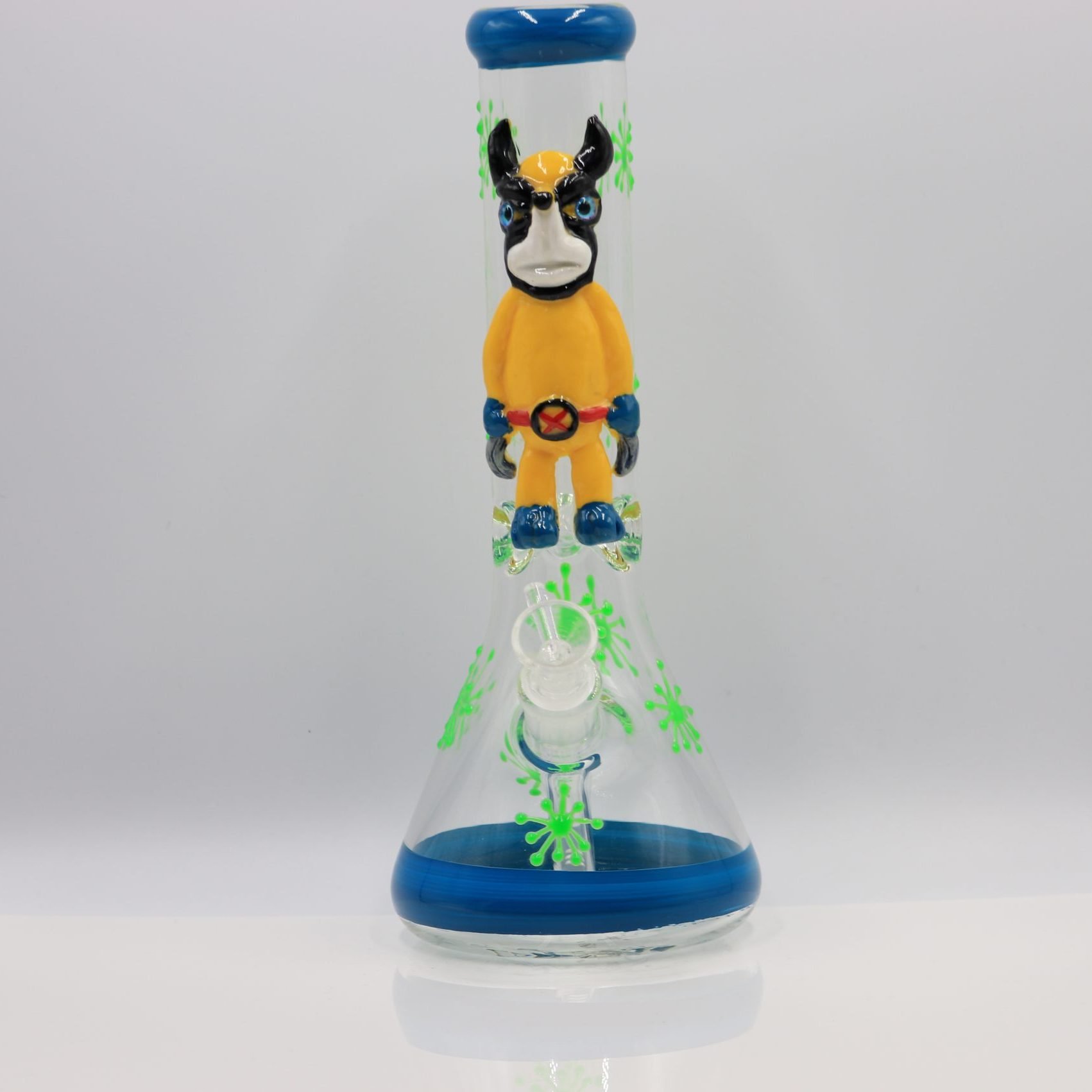 Photograph of product: Bong - 10" Wolferine Hand Painted 3D Beaker Base