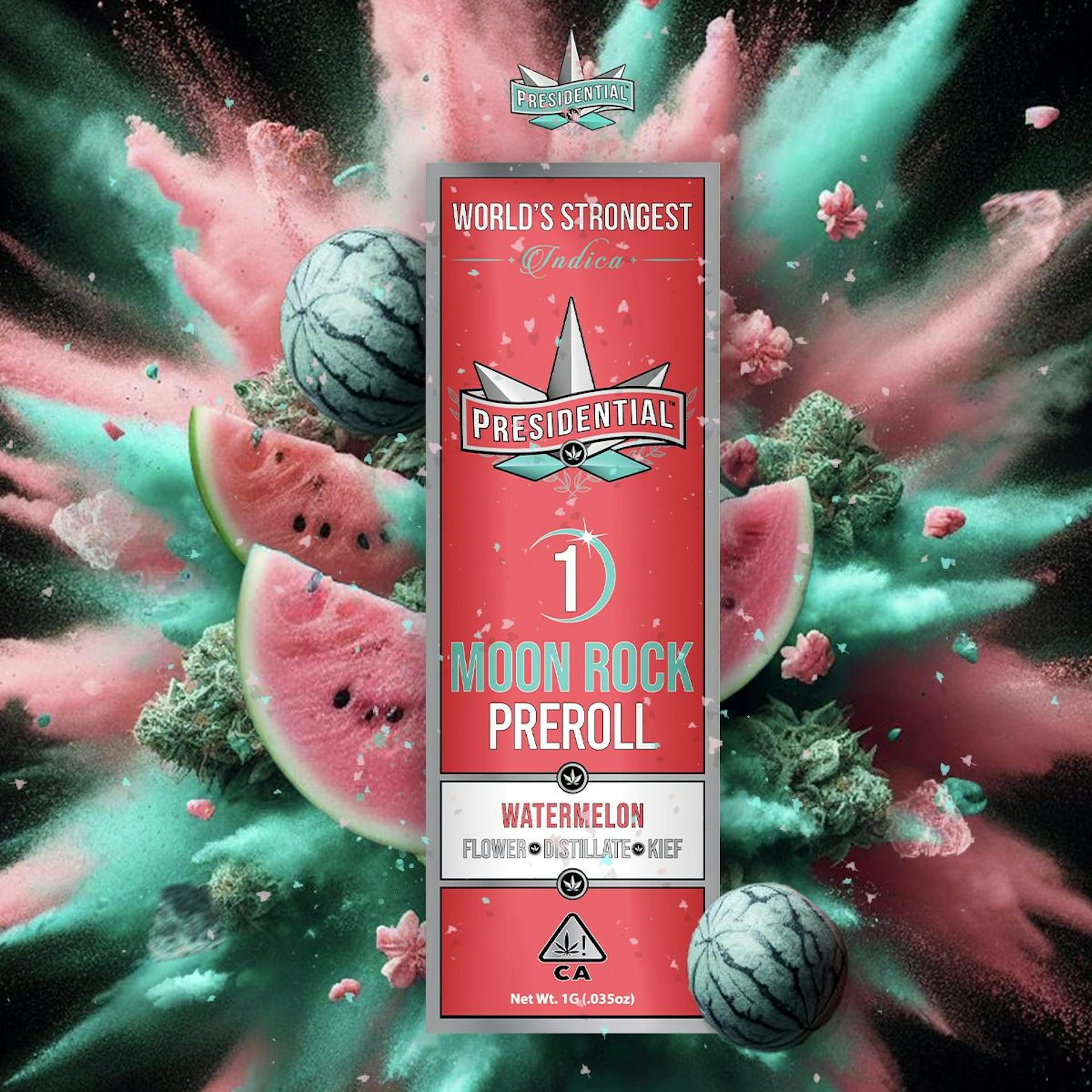Photograph of product: Presidential | Moon Rock | Watermelon | 1g Joint