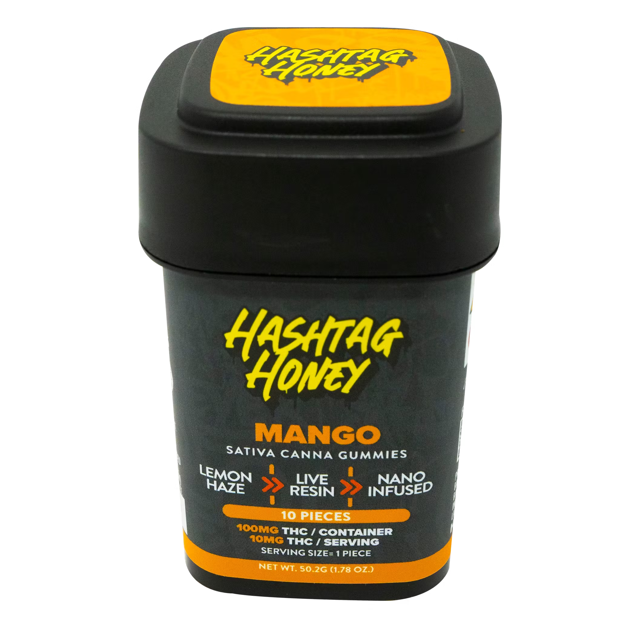 Photograph of product: au chocolattag Honey | Mango Live Resin Gummies | 100mg