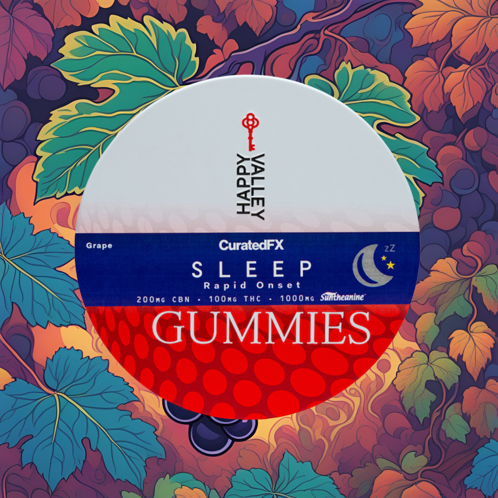 Photograph of product: Gummies | Curated FX SLEEP 2:1 (CBN:TH-oui) | Grape | 20pk