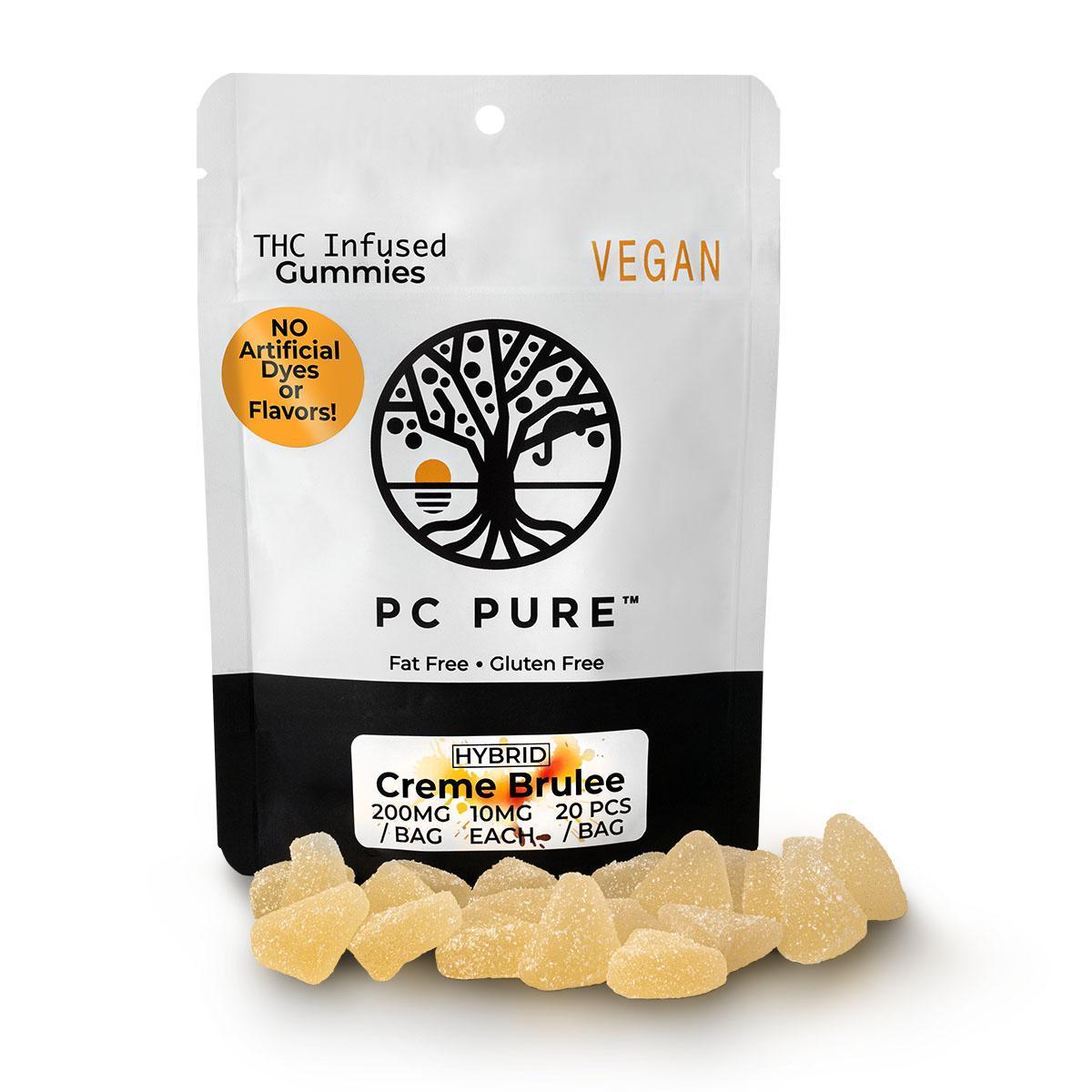 Photograph of product: Pc Pure   20 X 10mg Gummies   Creme Brulee