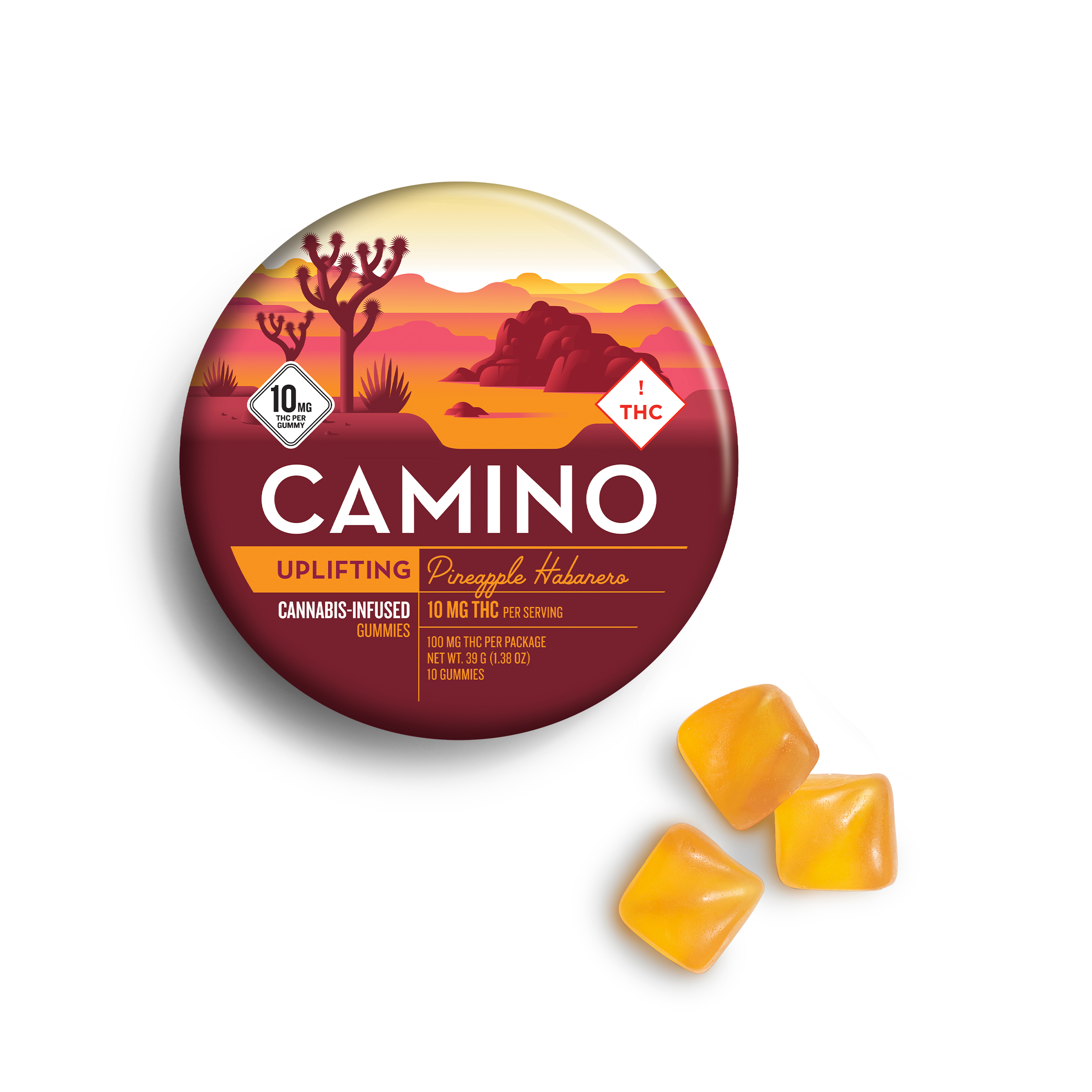 Photograph of product: Camino | Pineapple Habanero | 10mg THC | 10 Pack