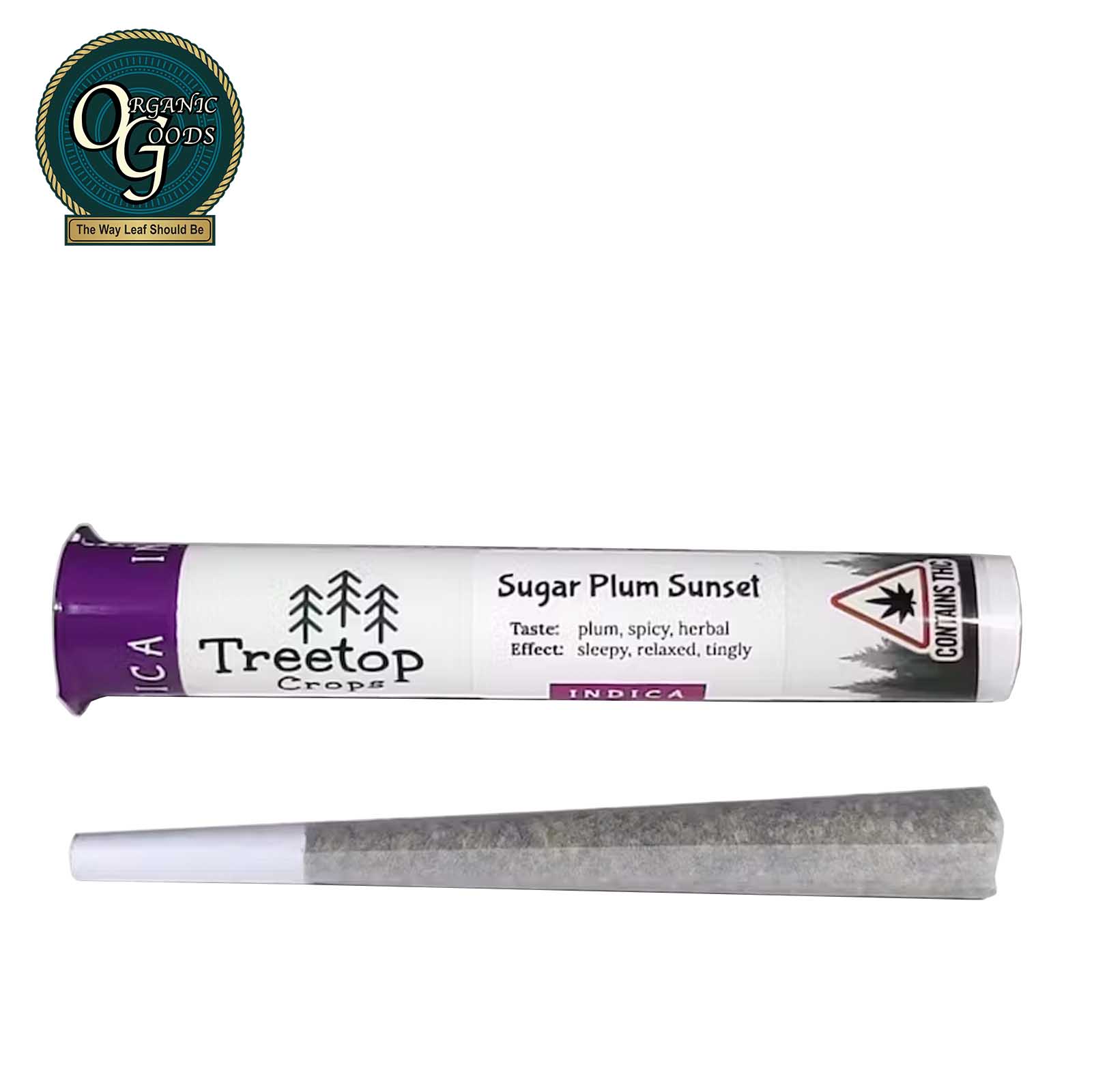 Photograph of product: Treetop Crops Pre-Roll Sugar Plum Sunset 1 G