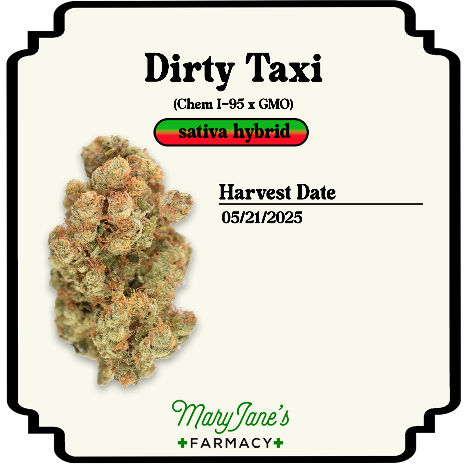 Photograph of product: Dirty Taxi Pre-roll | .5g