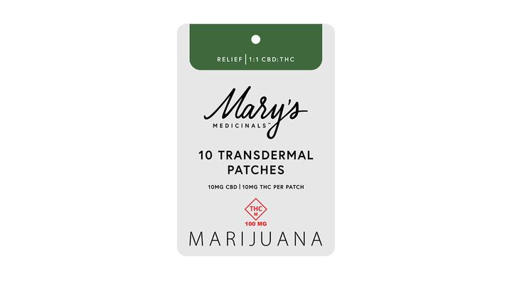 Photograph of product: Transdermal Patch Relief 1:1 CBD:TH-oui 100mg (10ct)