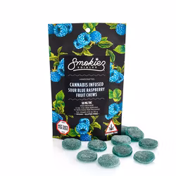 Photograph of product: Chews - Sour Blue Raspberry - 20pk - 100mg