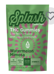 Photograph of product: Splash | Watermelon Mimosa 4:1:1 | Gummies | 200mg TH-oui : 50mg CBD : 50mg CBG