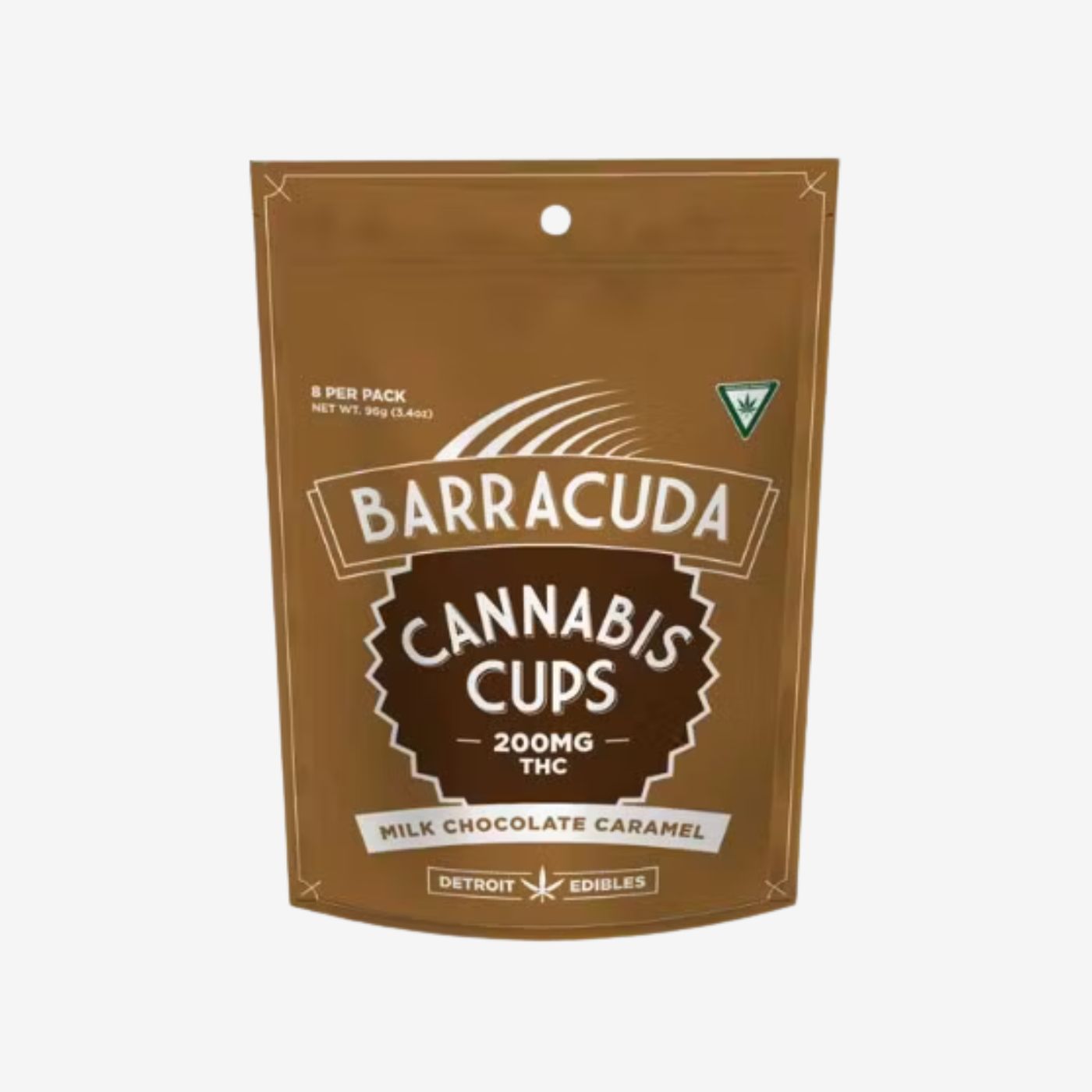 Photograph of product: Barracuda Cups - Milk Chocolate Caramel 200mg
