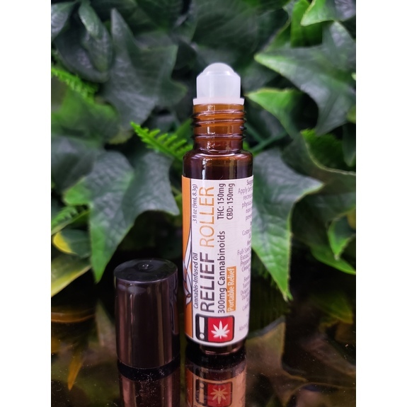 Photograph of product: Relief Roller 1:1 - 150mg TH-oui 150mg CBD - 0.3oz Topical Roll-on - Medicine Farm