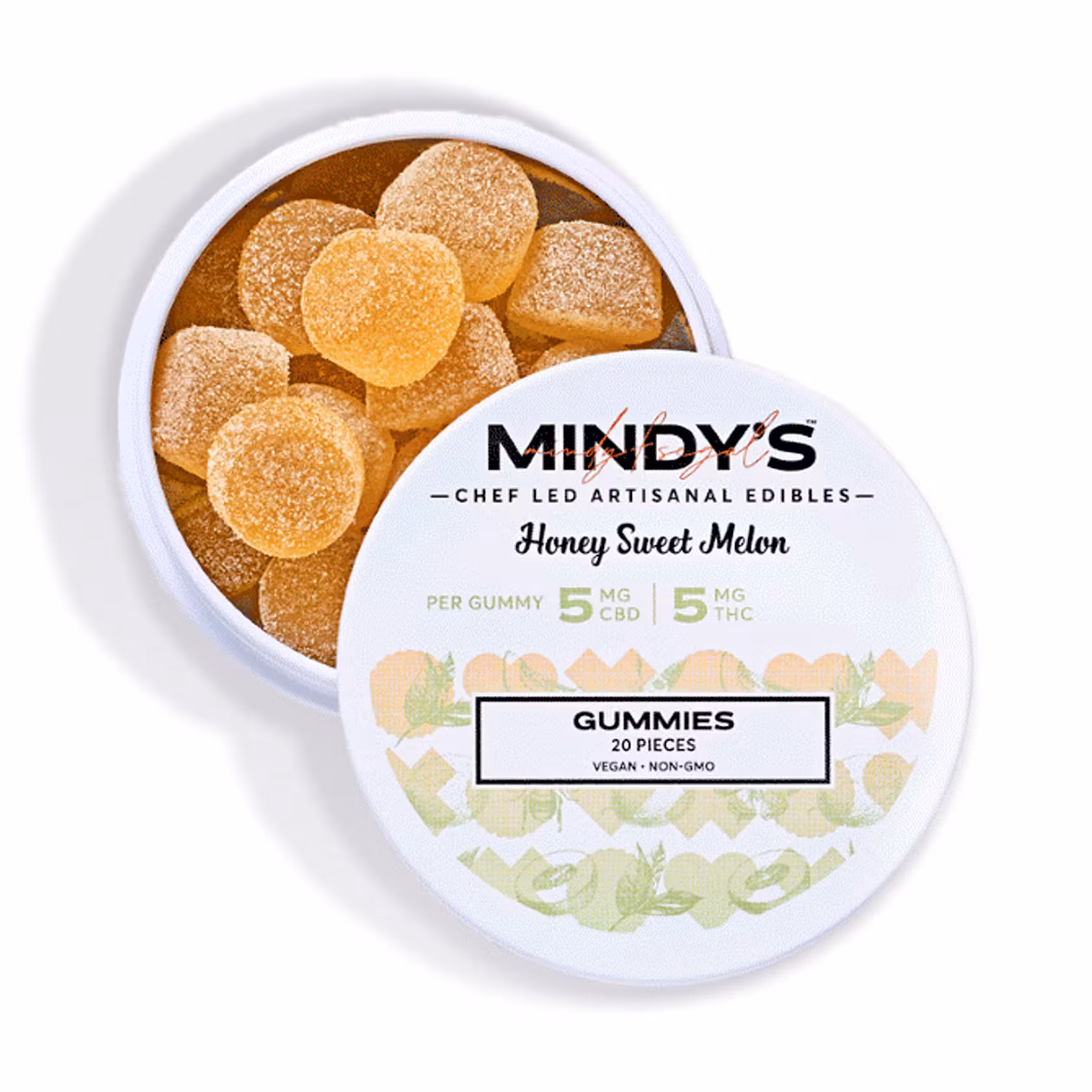 Photograph of product: Honey Sweet Melon Gummies | 1:1 TH-oui:CBD | 100mg | 20ct (H)