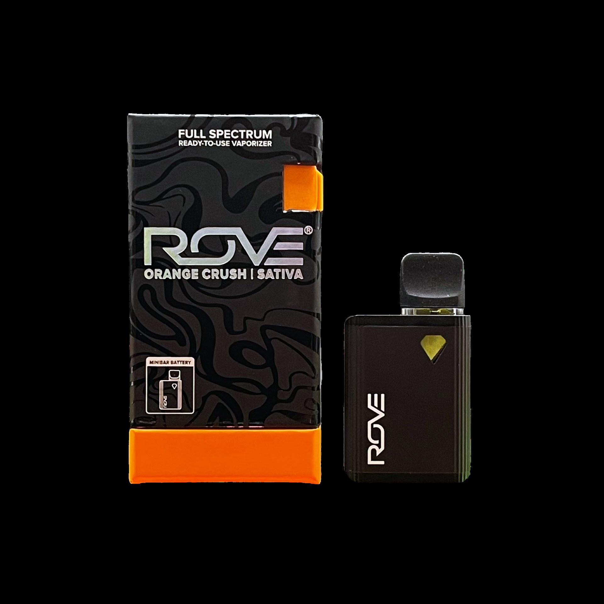 Photograph of product: Rechargeable MiniBar Pen | ROVE | Orange Crush [Melted Diamonds]