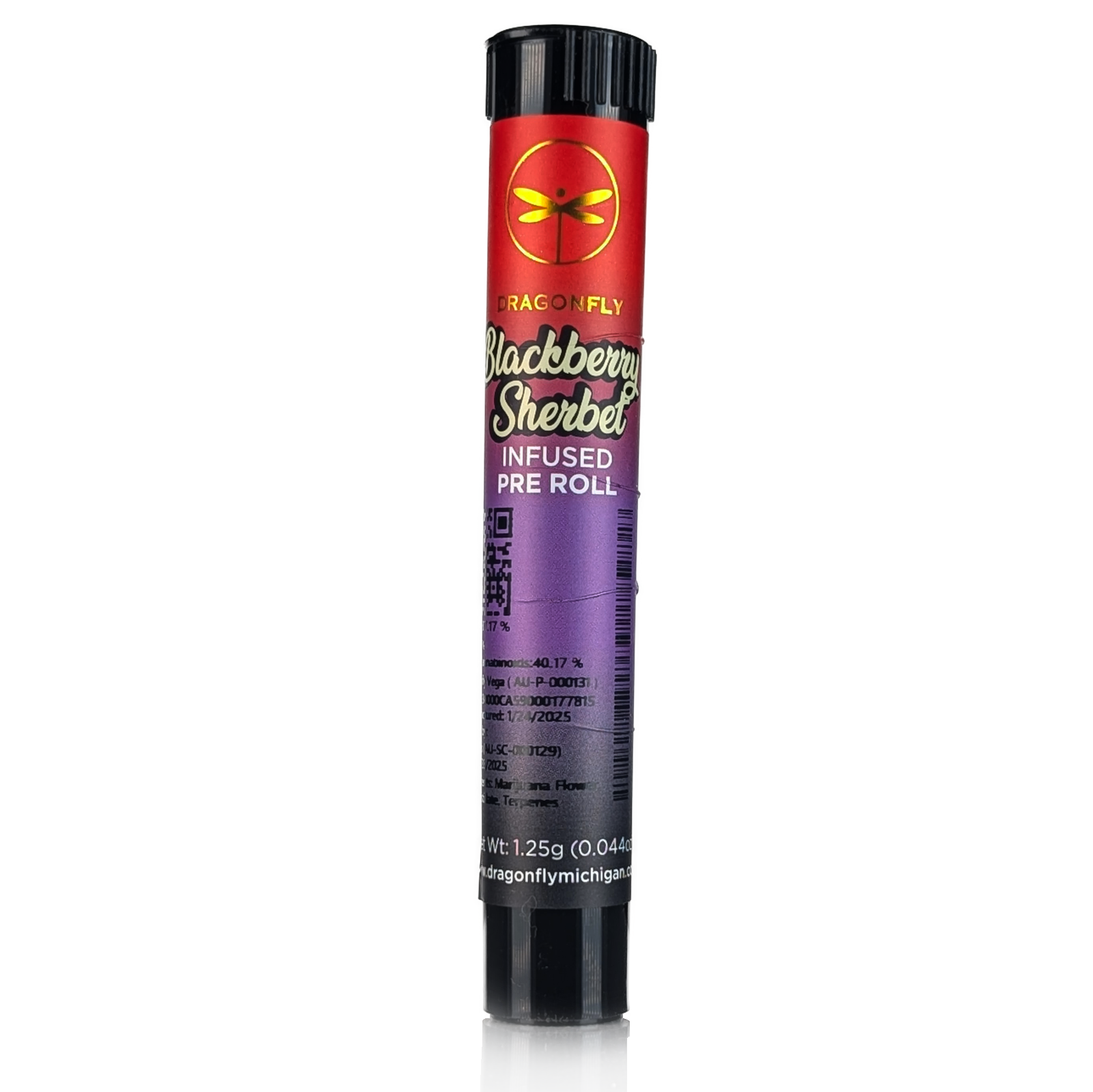 Photograph of product: BLACKBERRY SHERBET - INFUSED PRE-ROLL