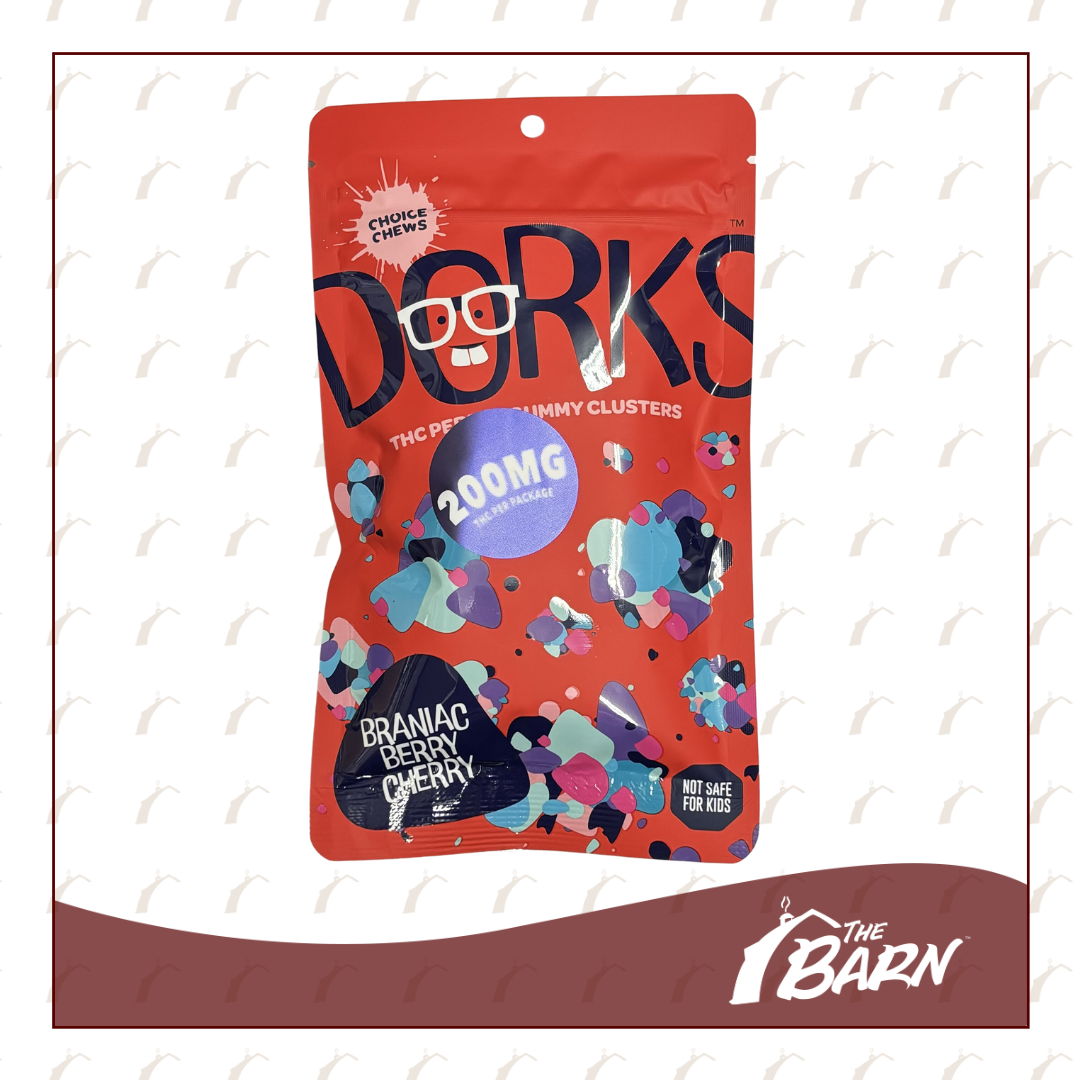 Photograph of product: Dorks 200mg Gummies - Brainiac Berry Cherry (I) - REC
