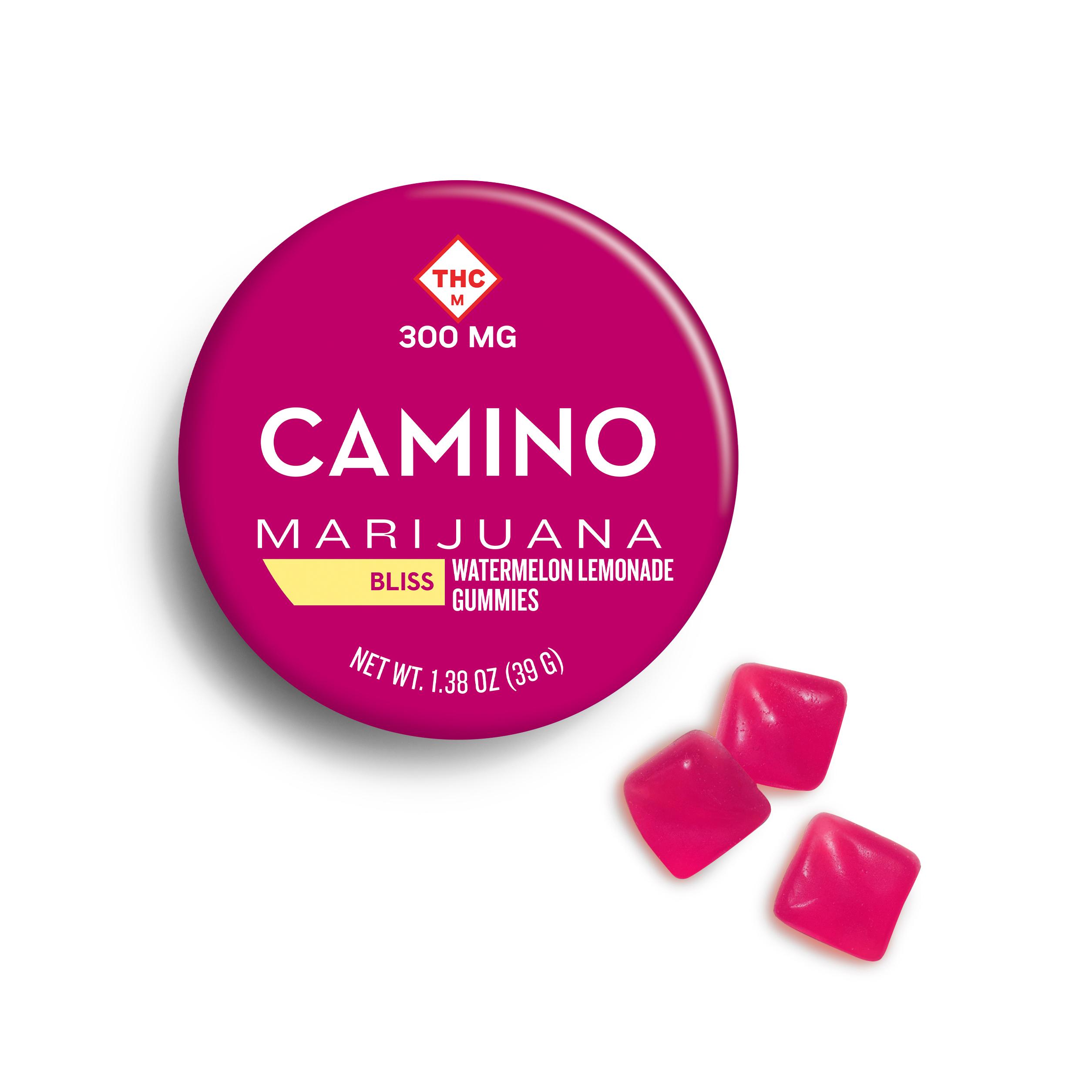 Photograph of product: CAMINO - GUMMIES - 300MG - 10PK - WATERMELON LEMONADE BLISS