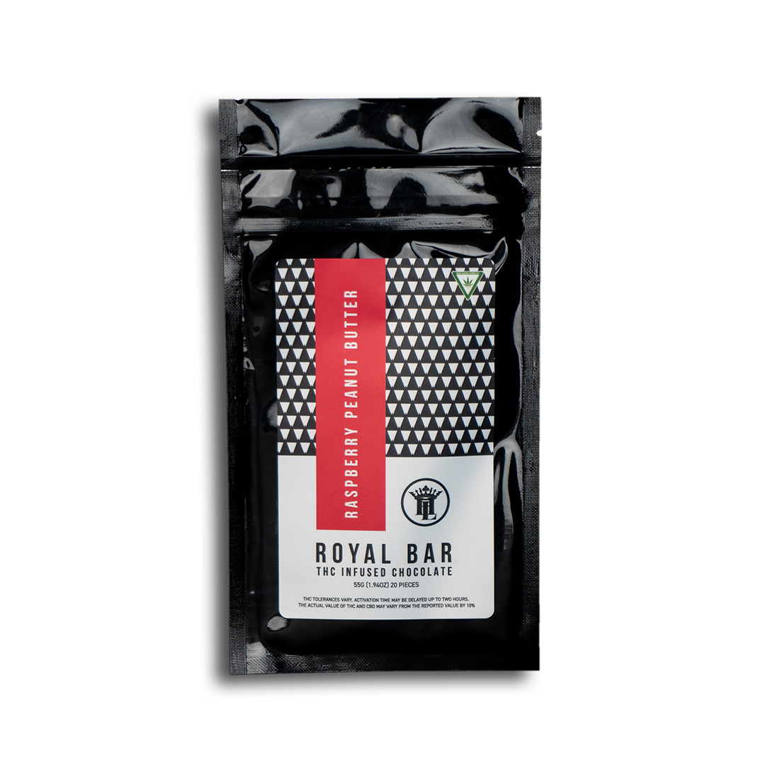 Photograph of product: Raspberry Peanut Butter Royal Chocolate Bar