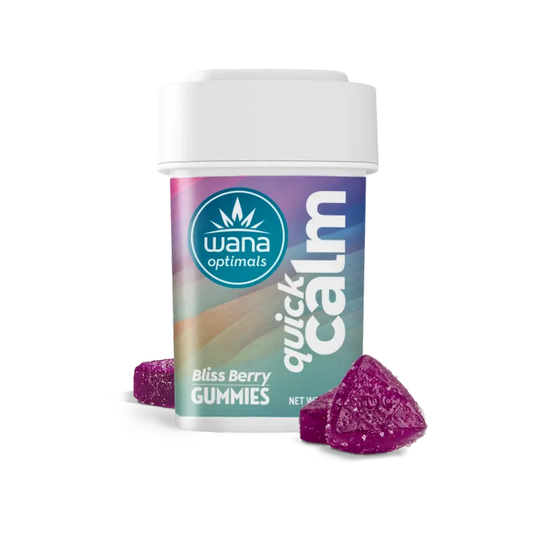 Photograph of product: Wana Quick Calm Bliss Berry Gummies 10:10:1 CBD:CBG:THC 20pc