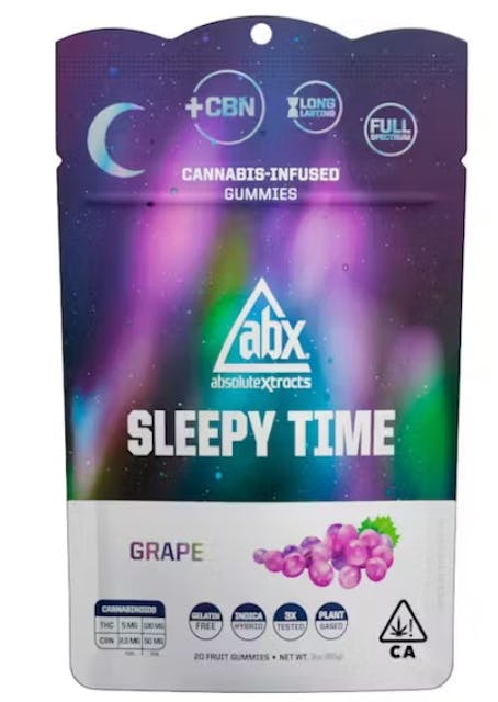 Photograph of product: ABX Sleepy Time Grape Gummies Bag - 