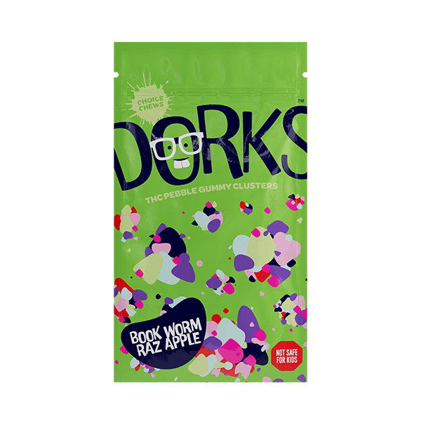 Photograph of product: Dorks - Book Worm Razz Apple Gummies 200mg