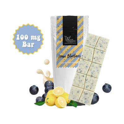 Photograph of product: Chocolate Bar | Nature's Grace | Lemon Blueberry White Chocolate