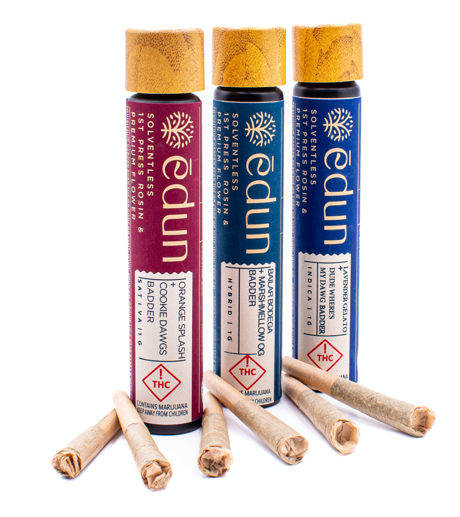 Photograph of product: Edun - Live Rosin Infused 2PK - (I) Papaya Cake + Jungle Pie Badder