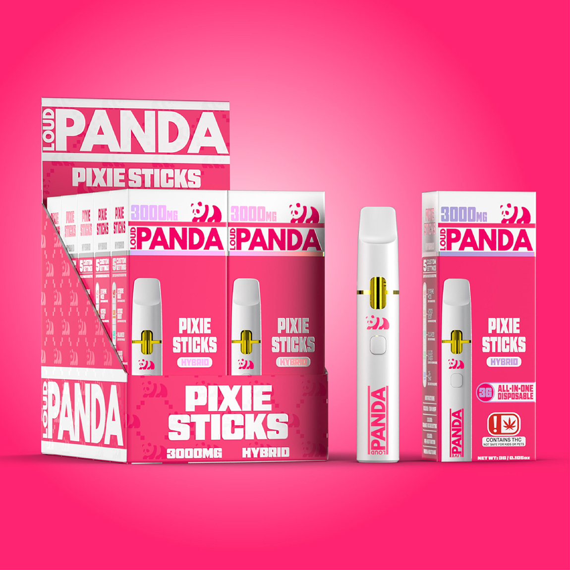 Photograph of product: Loud Panda | Disposable Vape | Pixie Sticks | 3g