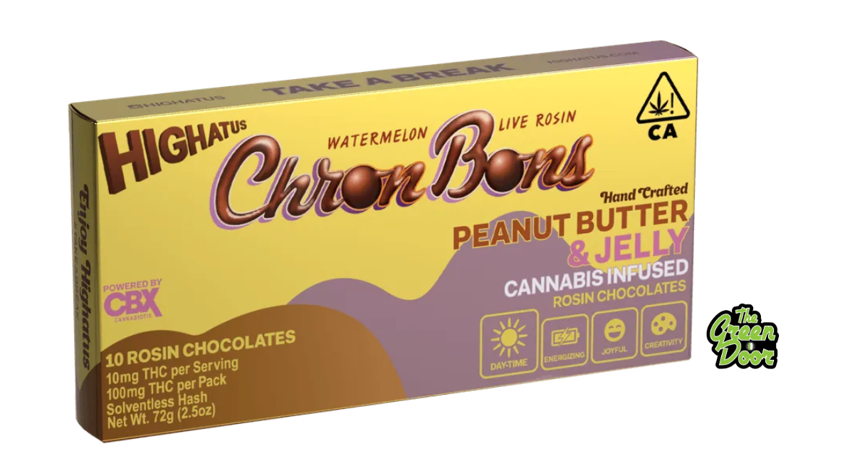 Photograph of product: HIGHATUS - Peanut Butter & Jelly ChronBons - 10PK - 100MG