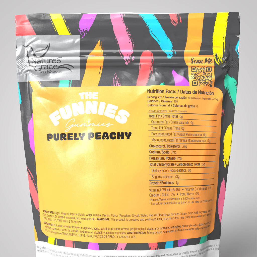 Photograph of product: PURELY PEACHY GUMMIES | 10PK | 100MG