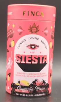 Photograph of product: Finca | (Siesta) Guava Strawberry Rest Gummies | Edible | 10mg X 10