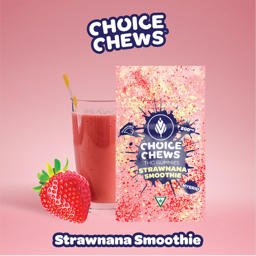 Photograph of product: Choice Chews Strawnana Smoothie 100mg Gummies