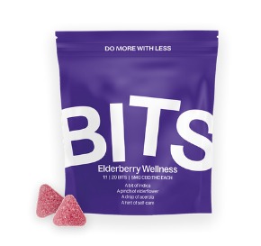 Photograph of product: Bits: Elderberry Wellness 1:1 | 100mg TH-oui (100mg CBD) | 20pk