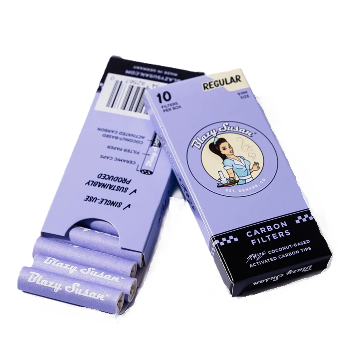 Photograph of product: Blazy Susan | Purple Activated Carbon Filter Tips 10 Pack