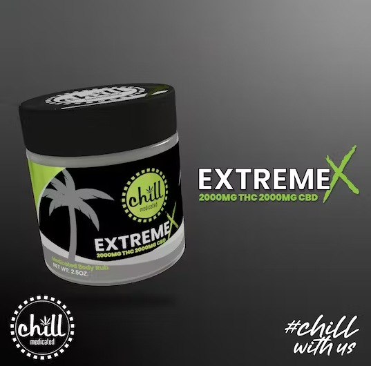 Photograph of product: Extreme X Body Rub | 1:1 | Chill Medicated