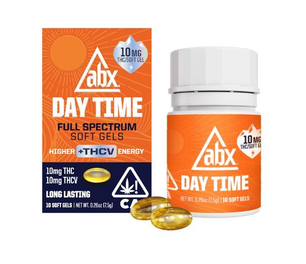 Photograph of product: ABX | Day Time | 1:1 THC:THCV Soft Gel 10pk | 100mg