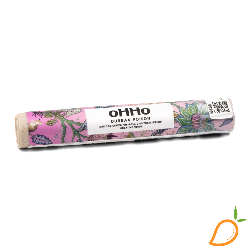 Photograph of product: 0.5g Durban Poison Preroll oHHo