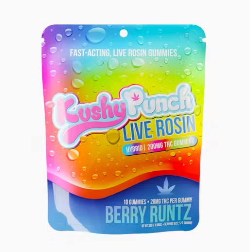 Photograph of product: Berry Runtz Live Rosin Gummy 100mg